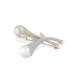 Perodri Broche de Oro Blanco Sale