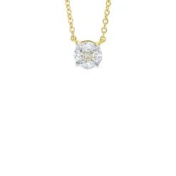 Cristina Wish Colgante en oro amarillo con diamantes en talla marquise y brillante Online