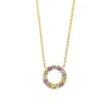 Cristina Wish Gargantilla en oro amarillo con diamantes y zafiros multicolor Hot