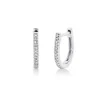 Cristina Wish Pendientes de aro huggies en oro blanco con diamantes Best