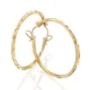 Perodri Pendientes de aro en Oro Amarillo facetado Online