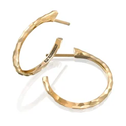 Perodri Pendientes de aro en Oro Amarillo Discount