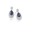 Perodri Pendientes de oro blanco New