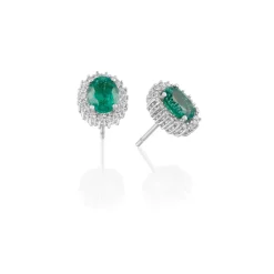 Perodri Pendientes de oro blanco Clearance