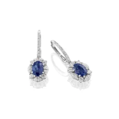 Perodri Pendientes de oro blanco Clearance