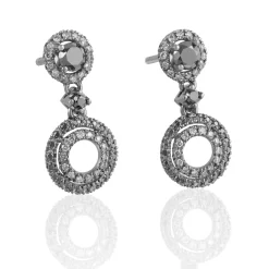 Perodri Pendientes de Oro Blanco Best