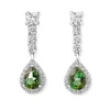 Perodri Pendientes de Oro Blanco Fashion
