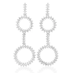 Perodri Pendientes de Oro Blanco Clearance