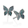 Perodri Pendientes de Oro Blanco New