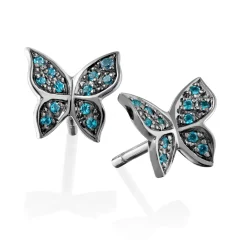 Perodri Pendientes de Oro Blanco New