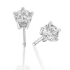 Perodri Pendientes de oro blanco Fashion