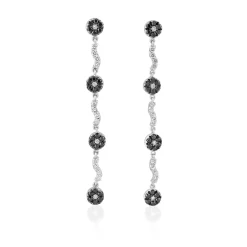 Perodri Pendientes de oro blanco Clearance