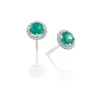 Perodri Pendientes de Oro Blanco Fashion