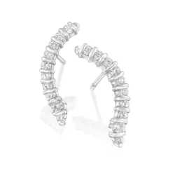 Perodri Pendientes de Oro Blanco Clearance