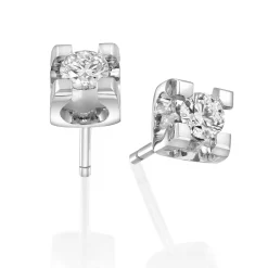 Perodri Pendientes de oro blanco New
