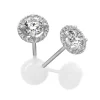Perodri Pendientes de oro blanco Fashion