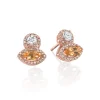 Perodri Pendientes de Oro Rosa Clearance