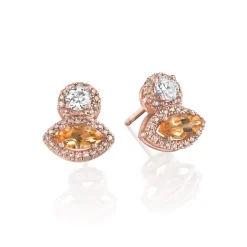 Perodri Pendientes de Oro Rosa Clearance