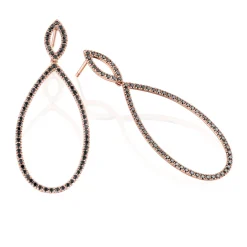 Perodri Pendientes de Oro Rosa New