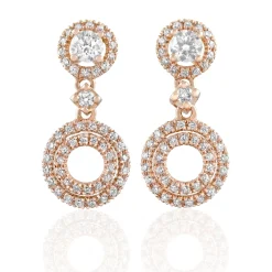 Perodri Pendientes de Oro Rosa New