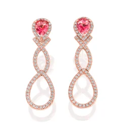 Perodri Pendientes de Oro Rosa New