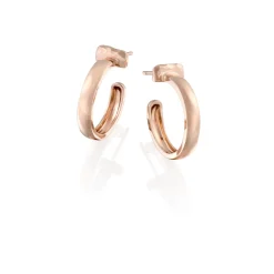 Perodri Pendientes de Oro Rosa Fashion