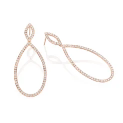 Perodri Pendientes de Oro Rosa New