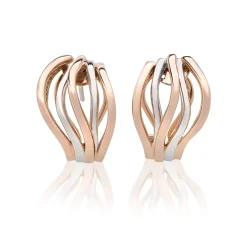 Perodri Pendientes Oro Blanco y Oro Rosa Best