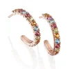 Perodri Pendientes Oro Rosa Fashion
