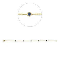 Cristina Wish Pulsera en oro amarillo con zafiros Outlet