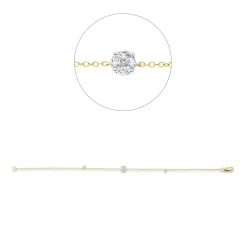 Cristina Wish Pulsera de en oro amarillo con diamantes en talla brillante y marquise Sale