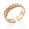 Perodri Pulsera de Oro Amarillo facetado con diamantes en talla brillante Hot