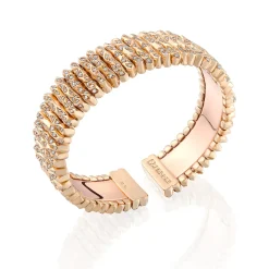 Perodri Pulsera de Oro Amarillo facetado con diamantes en talla brillante Hot