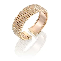 Perodri Pulsera de oro amarillo facetado con diamantes en talla brillante Hot