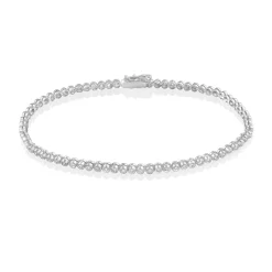 Perodri Pulsera de Oro Blanco Fashion