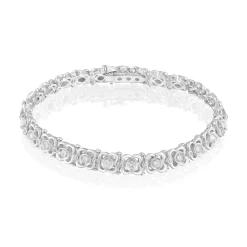 Perodri Pulsera De Oro Blanco Fashion