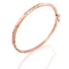 Perodri Pulsera estrecha de Oro Rosa facetado Hot