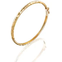 Perodri Pulsera estrecha en Oro Amarillo facetado Hot