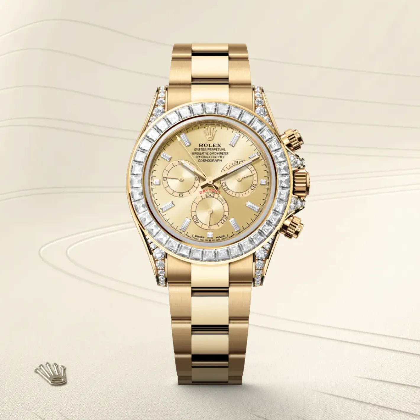 Rolex Cosmograph Daytona Oro amarillo de 18 quilates con asas engastadas de diamantes Outlet
