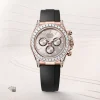 Rolex Cosmograph Daytona Oro Everose de 18 quilates con asas engastadas de diamantes Outlet