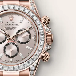 Rolex Cosmograph Daytona Oro Everose de 18 quilates con asas engastadas de diamantes Outlet
