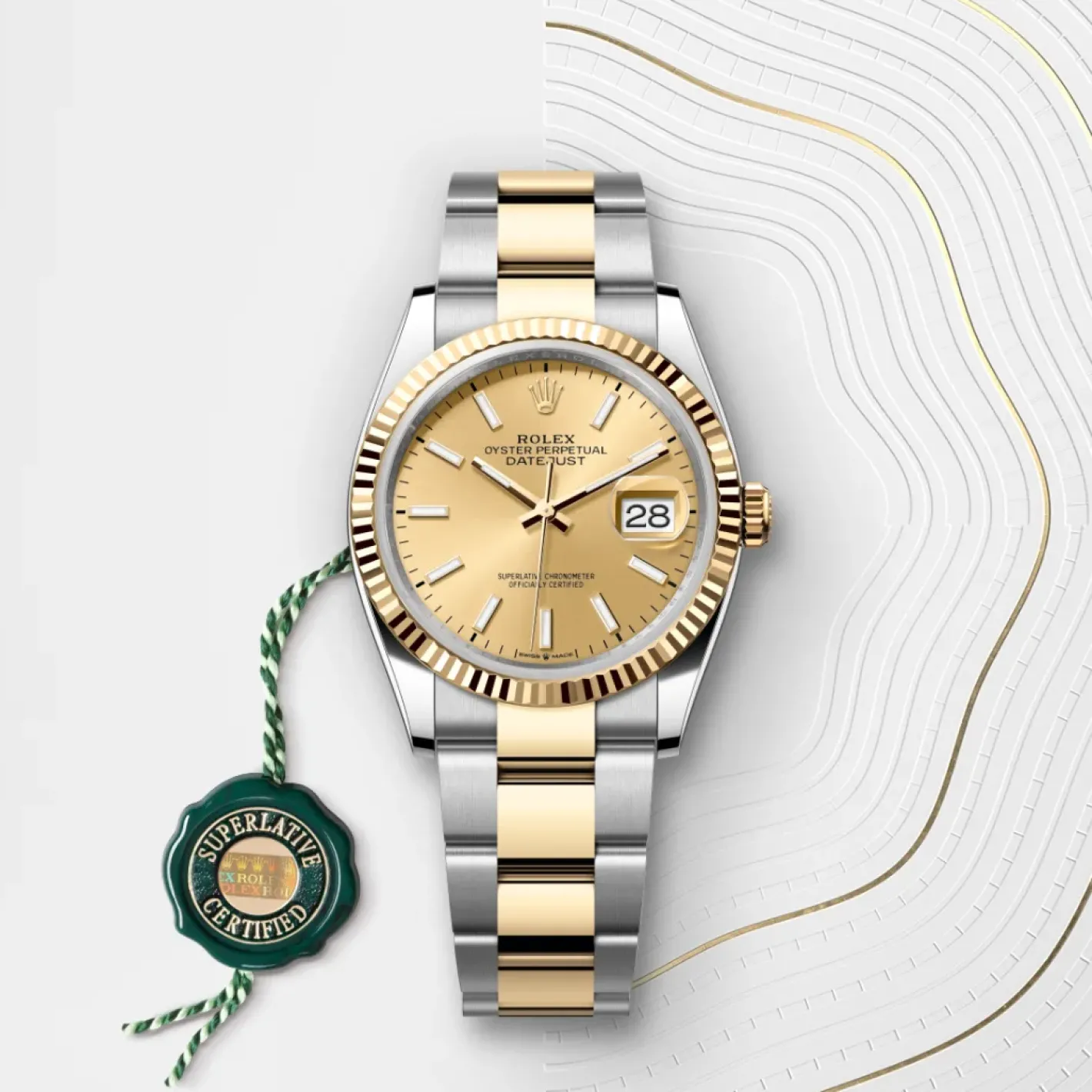 Rolex Datejust 36 Rolesor amarillo —combinación de acero Oystersteel y oro amarillo Discount