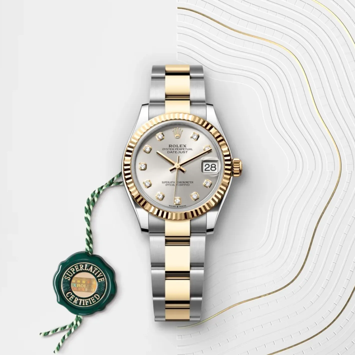 Rolex Datejust 31 Rolesor amarillo —combinación de acero Oystersteel y oro amarillo Clearance
