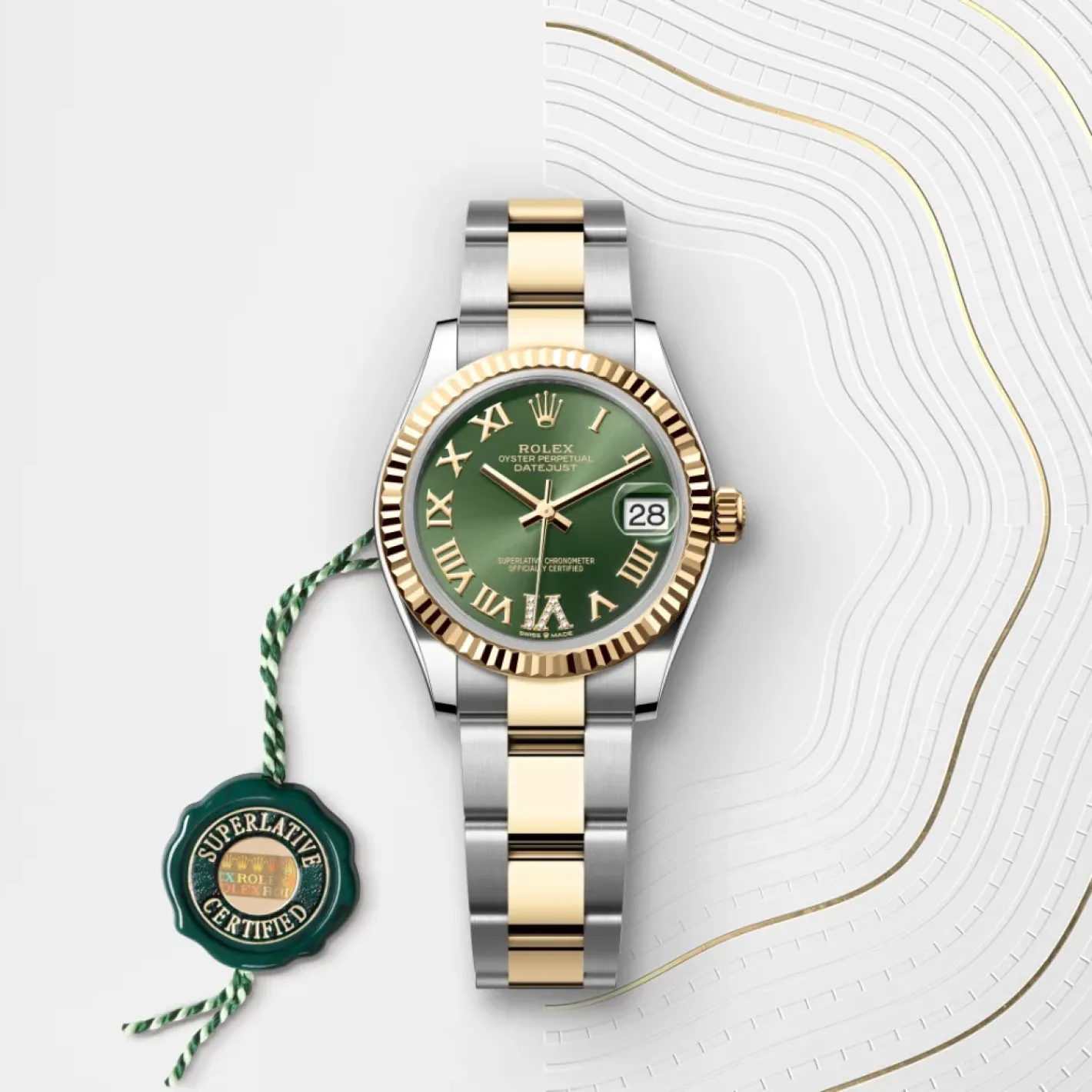 Rolex Datejust 31 Rolesor amarillo —combinación de acero Oystersteel y oro amarillo Clearance