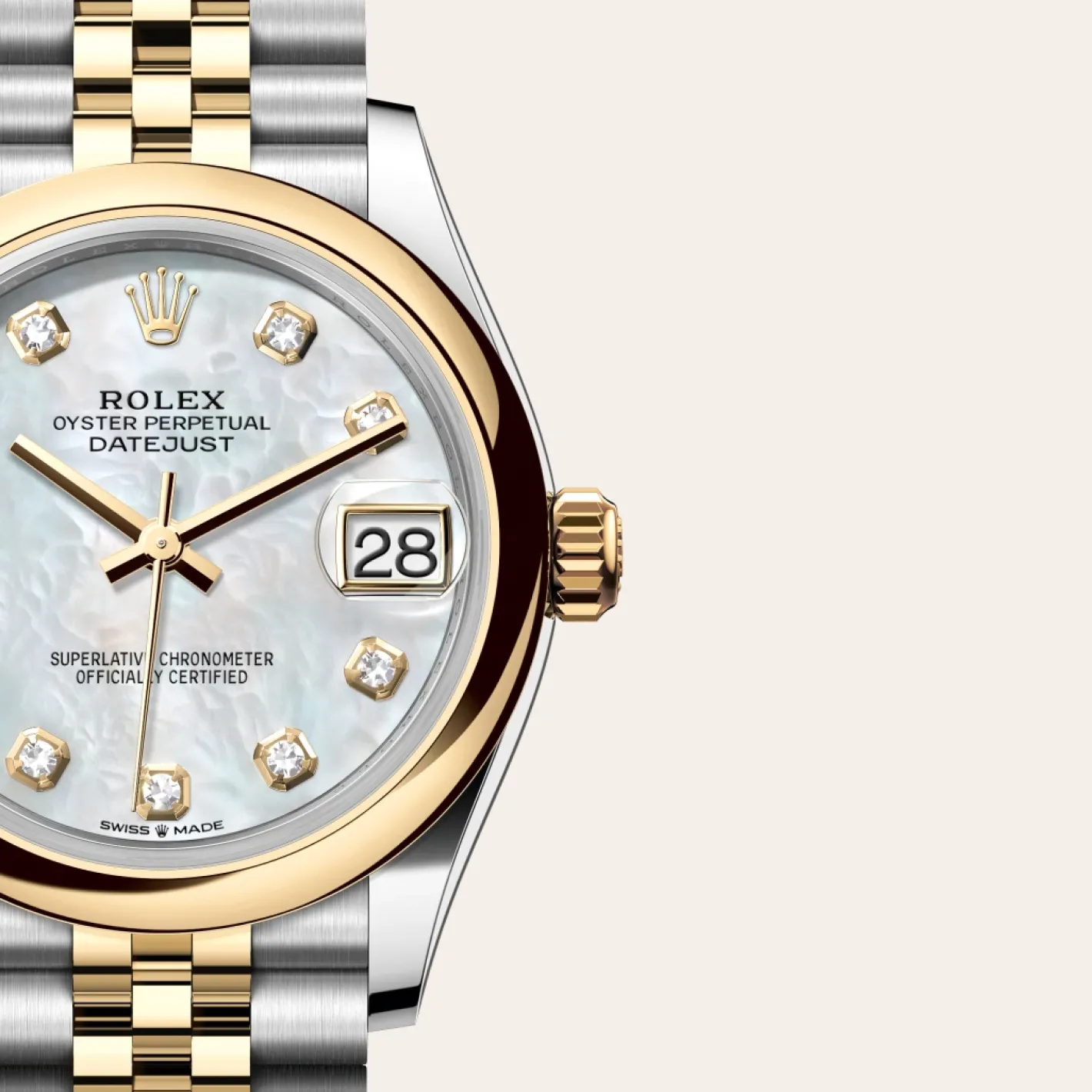 Rolex Datejust 31 Rolesor amarillo —combinación de acero Oystersteel y oro amarillo New