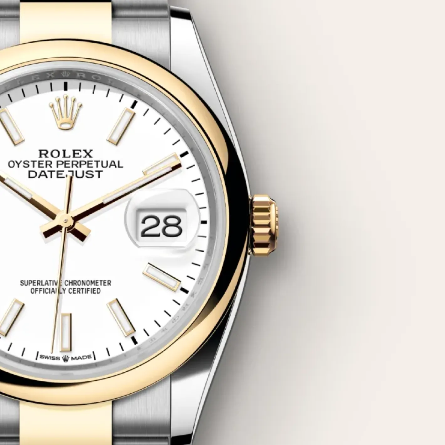 Rolex Datejust 36 Rolesor amarillo —combinación de acero Oystersteel y oro amarillo Outlet