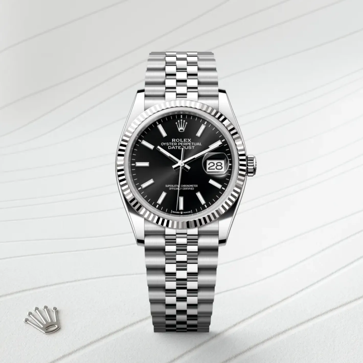 Rolex Datejust 36 Rolesor blanco —combinación de acero Oystersteel y oro blanco Clearance