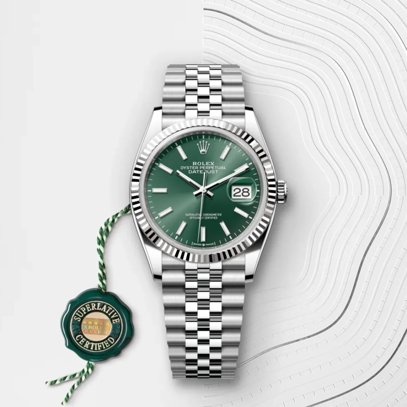 Rolex Datejust 36 Rolesor blanco —combinación de acero Oystersteel y oro blanco Sale