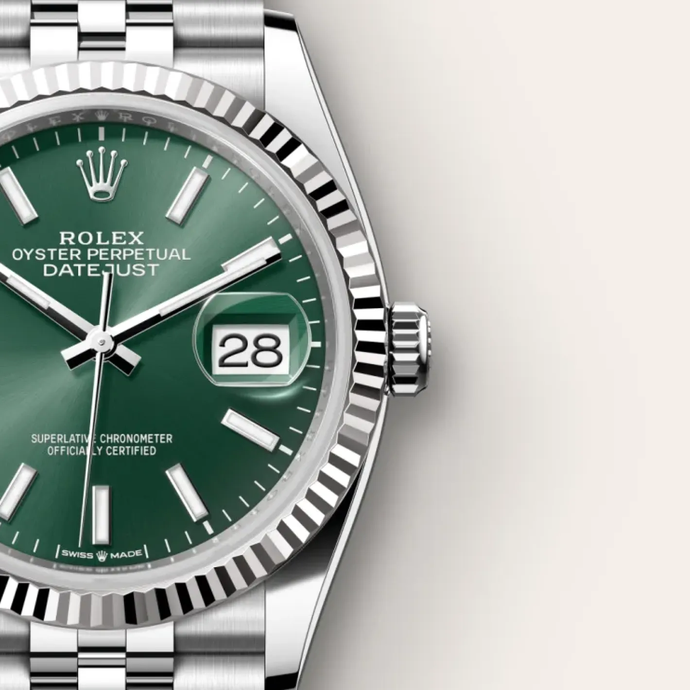 Rolex Datejust 36 Rolesor blanco —combinación de acero Oystersteel y oro blanco Sale