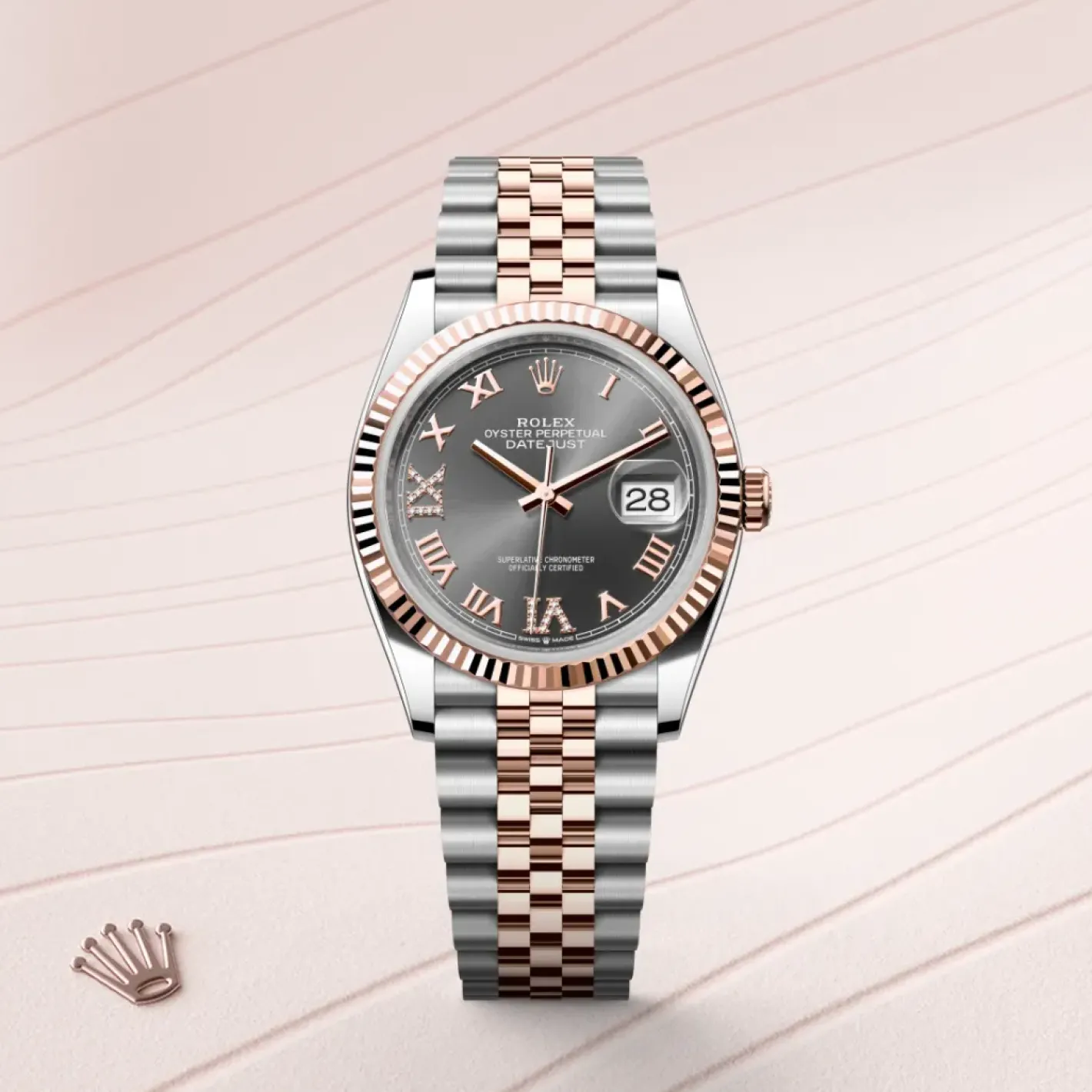 Rolex Datejust 36 Rolesor Everose —combinación de acero Oystersteel y oro Everose Discount